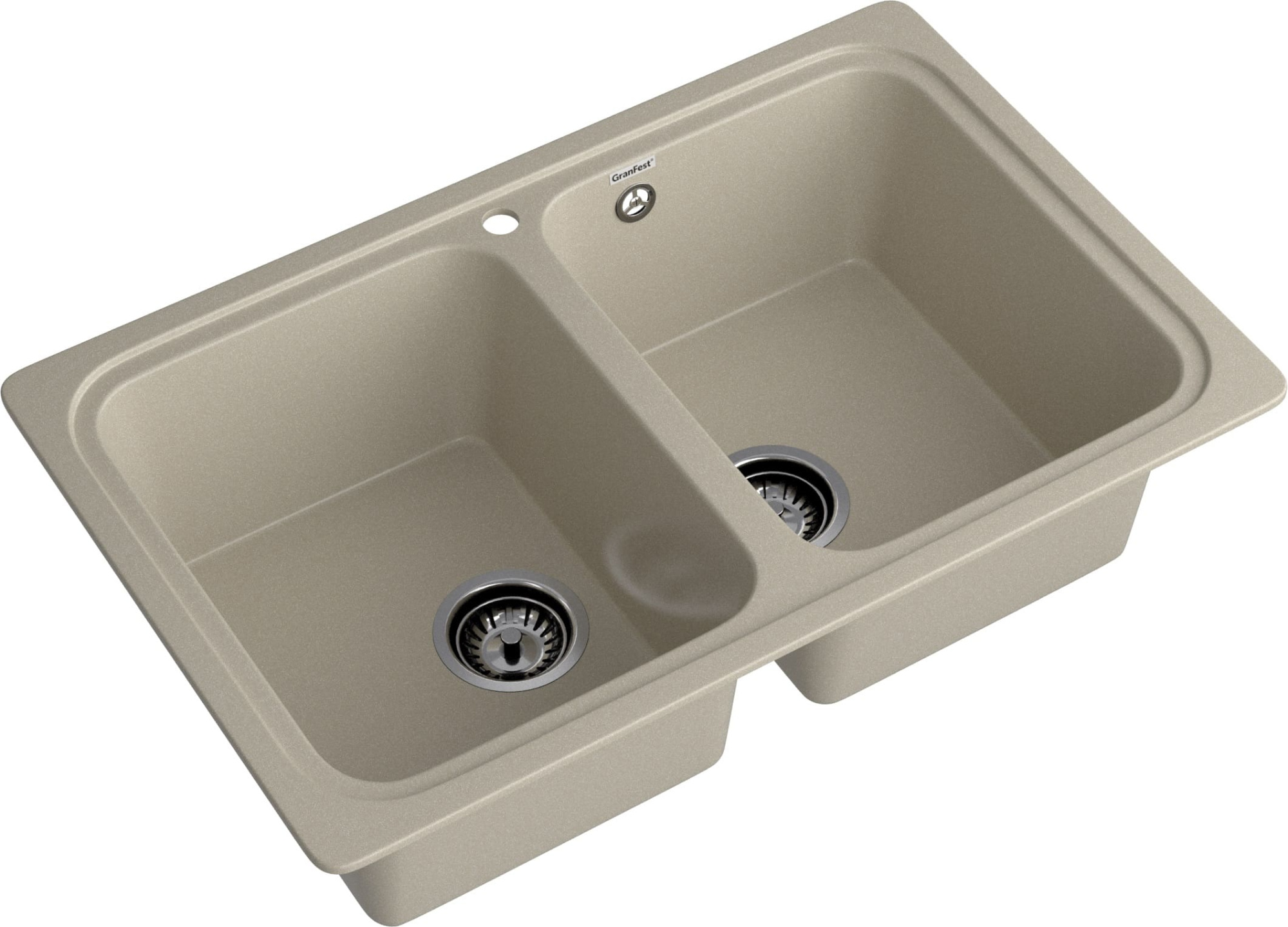 GRANFEST Мойка композит STANDART GF-S--780K  2 чаши 780*510 мм  топаз арт.GF-