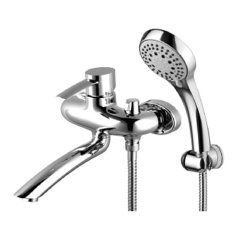 Atlantiss Смеситель для ванны, плоск.пов.излив 226мм, р/ОД, хром, LM, LM3214C