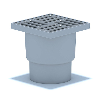 Трап вер.вып.110 н/рег.с решеткой из нержавеющей стали 15x15, ANI PLAST