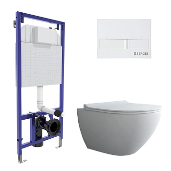 Комплект: инсталляция NOVUM, кнопка L1, унитаз PUMA Rimless 51 см, сиденье дюропласт Toma Slim SO, B