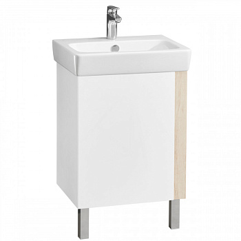 Тумба под раковину КАНТРИ 55 белый, дуб верона (под раковину НЕО 55)