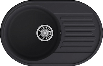 GranFest QUARZ (ECO-18) Мойка чаша+кр 740*480 (черный)