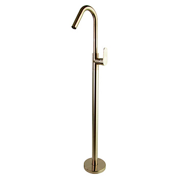 Напольный однорычажый смеситель для раковины тотем ALEXIA 367602SOC золото брашированное