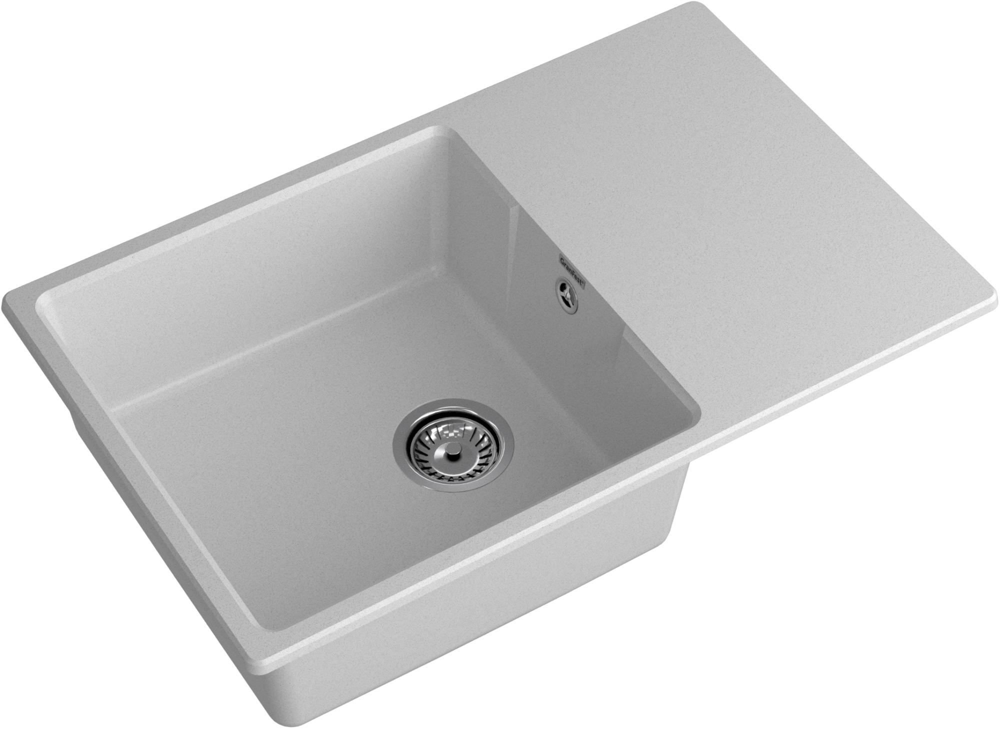 GRANFEST Мойка URBAN 678L  1-чаша+крыло 780*490мм серый арт.GF-UR-