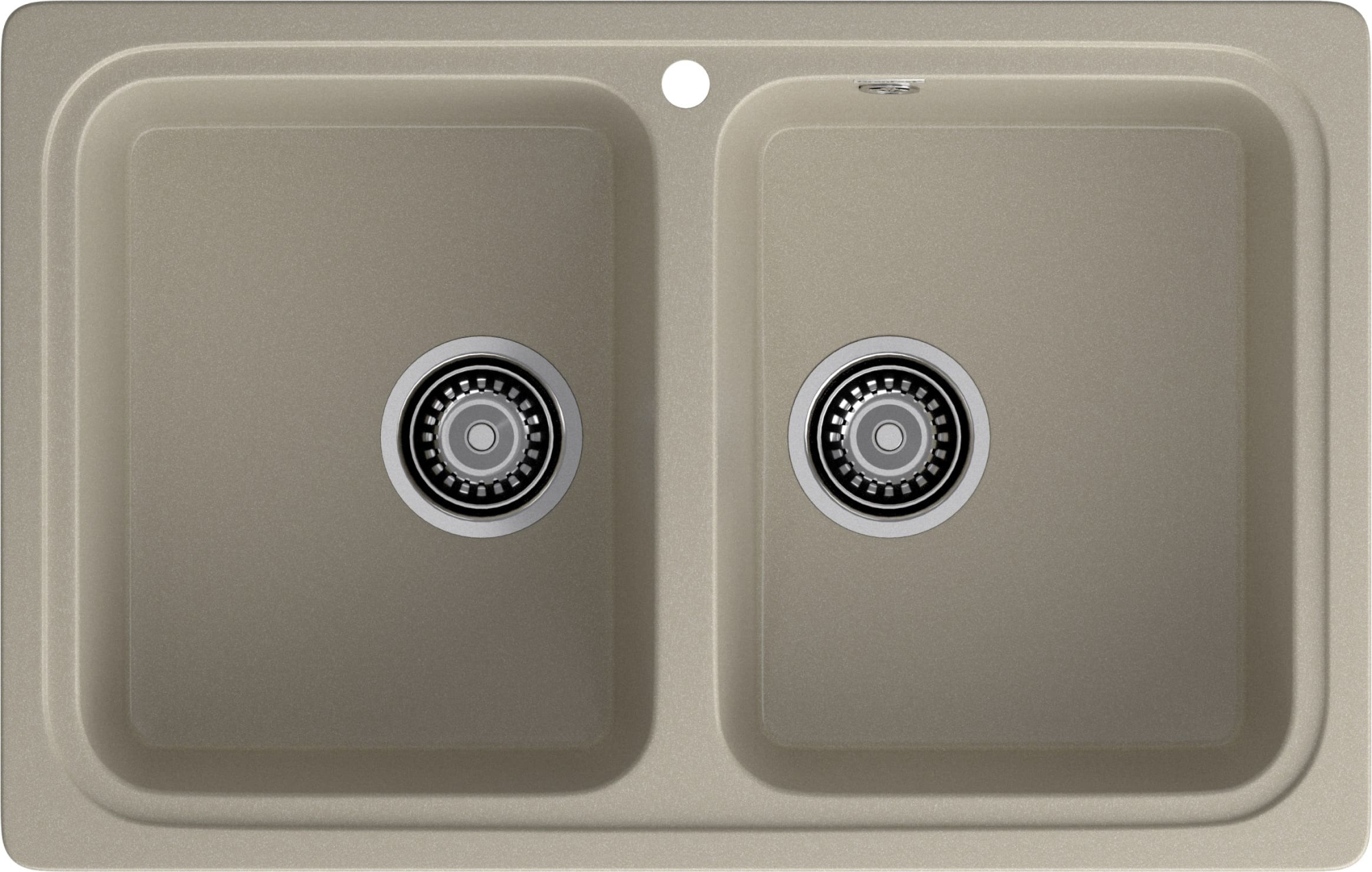 GRANFEST Мойка композит STANDART GF-S--780K  2 чаши 780*510 мм  топаз арт.GF-