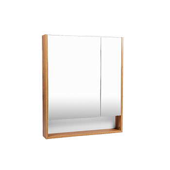 Зеркальный шкаф VIANT МАЛЬТА 60 подвесной белый/дуб вотан (VMAL60-ZSH)