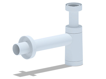 Сифон бутылочный АНИ Пласт,с переходной трубкой D40, белый, BRB1004