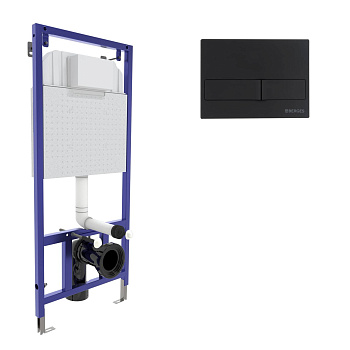 Инсталляция  для скрытого монтажа NOVUM L5 с кнопкойчерная SoftTouch, BERGES