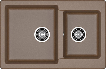 GRANFEST Мойка композит PRACTIK GF-P--780K  2 чаши 780*510 мм  терракот  арт.GF-