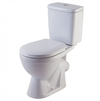 ЛИРА Унитаз-компакт наклон. вып. с арматурой, сиденьем, креплением, белый ROSA