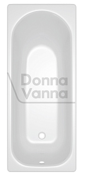 DONNA VANNA Ванна стальная 150x70x40 cм. с опорной подставкой,без ранта,белая орхидея, ф.Аула, ВИЗ