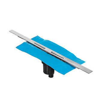 Желоб водосток SIMPEL 1000, хром глянец, S-сифон D50/105 H50 вертикальный, BERGES