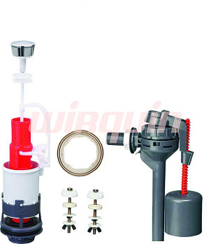 Однокнопочная арматура MP c заливным клапаном Topy боковой подводки,WIRQUIN