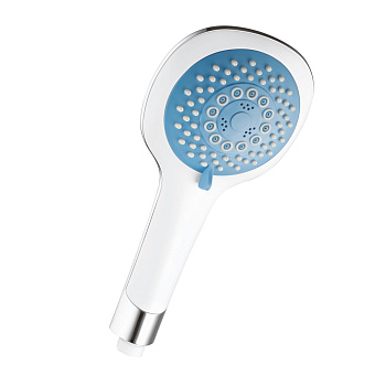 Лейка душевая круглая 5-функц. D95 мм, голубая. LM,  LM0815CCyan