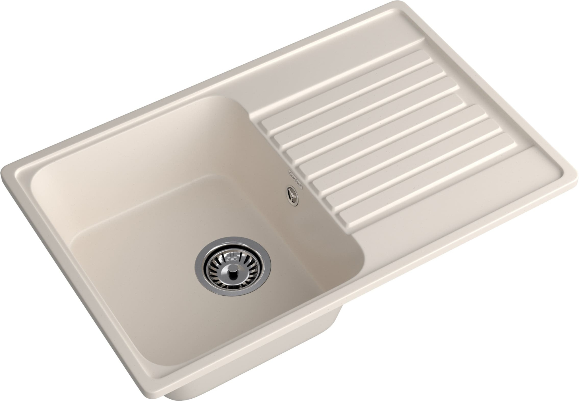 GranFest QUARZ (ECO-78) Мойка чаша+кр 740*480 (белый)