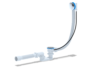 Перелив п/а с сифоном плоский 520 мм (пластик), ANI PLAST