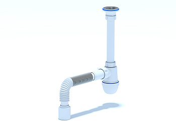 Сифон для раковины АНИ Пласт C1010 1 1/4 дюйма 40 с гибкой трубой 40х50