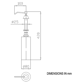 Диспенсер встраиваемый в раковину для мыла 1000 мл.