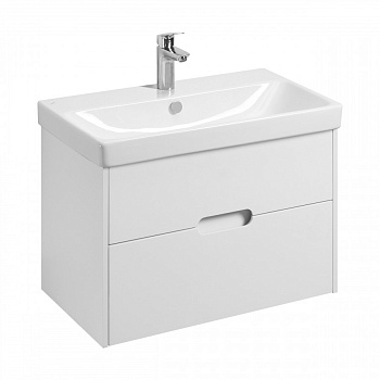 Тумба ОЛИВИЯ 80 подвесная, 2 ящ., белый матовый (под раковину АДРИАНА 80)