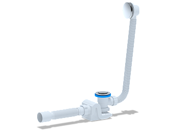 Сифон Ани "Бриг" для ванны клик-клак, сетка, с вып/пер. плоский с трубой 40/50 ANI PLAST		