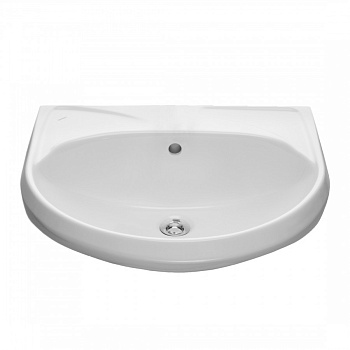 Умывальник "Вест" 57,5 см. без отв., с переливом (хром. кольцо) 1 сорт SANTERI
