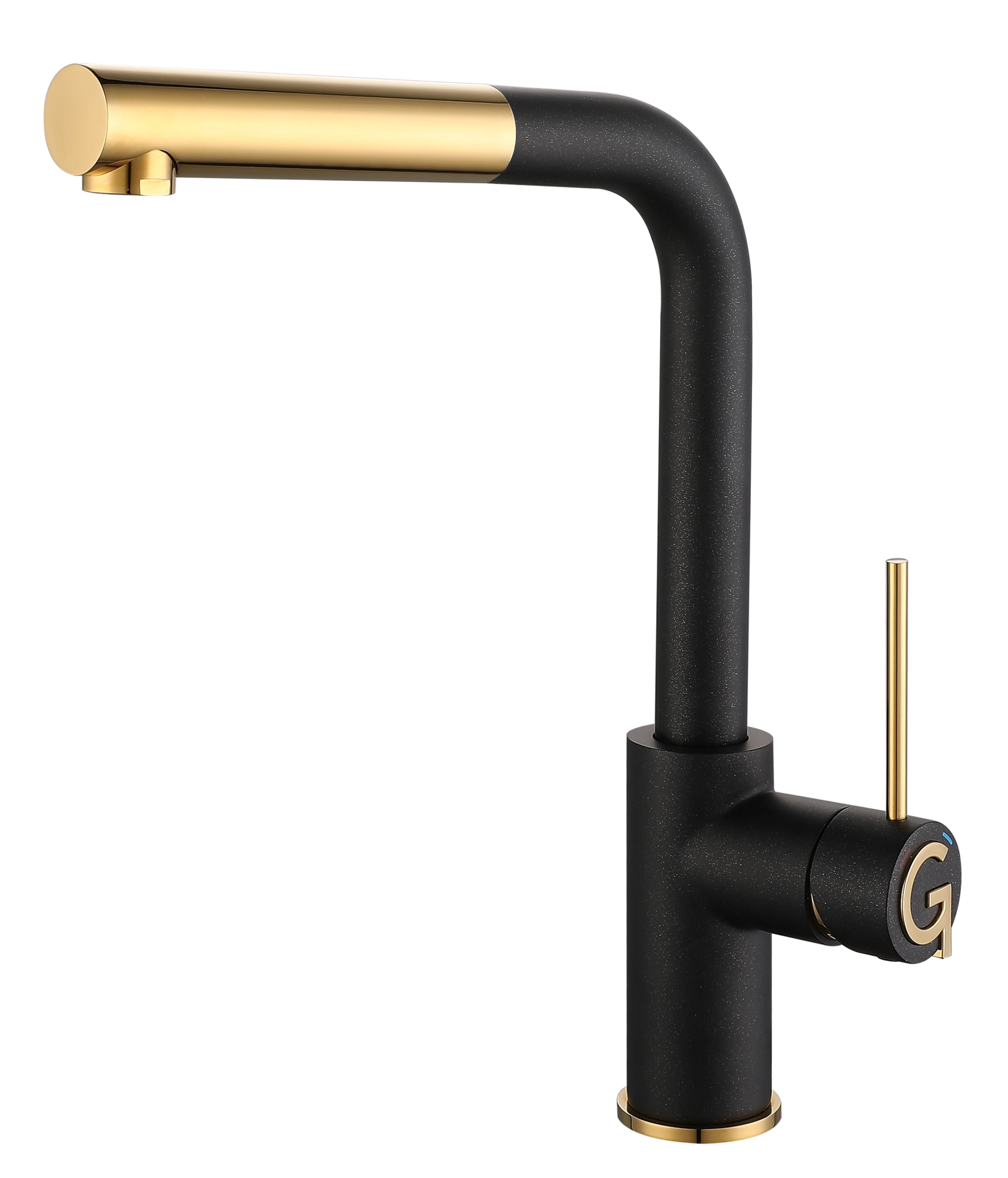Смеситель для кухни RIVELATO Albano с выдвижной лейкой антрацит золото (1573503 antracite oro)