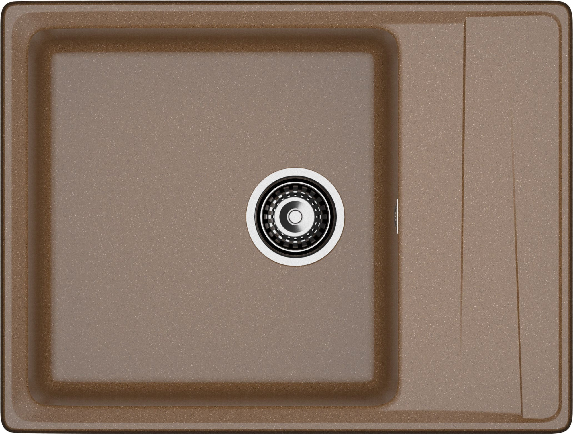 GRANFEST Мойка композит LEVEL, GF-LV-660L, чаша+крыло 660*500, терракот