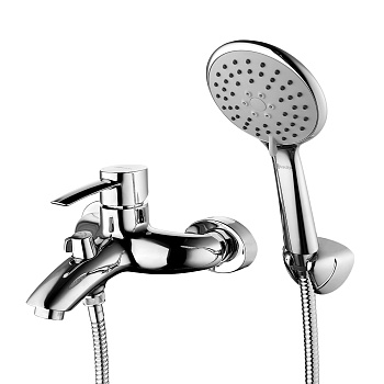 Atlantiss Смеситель для ванны, монолт..излив 170мм, лейка 3-функц., р/ОД, хром, LM, LM3254C