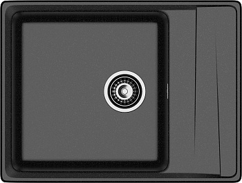 GRANFEST Мойка композит LEVEL, GF-LV-660L, чаш+кр 660*500, черный