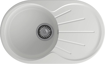 GRANFEST Мойка композит RONDO GF-R--750L  чаша с крылом 750*460мм   иней арт.GF-