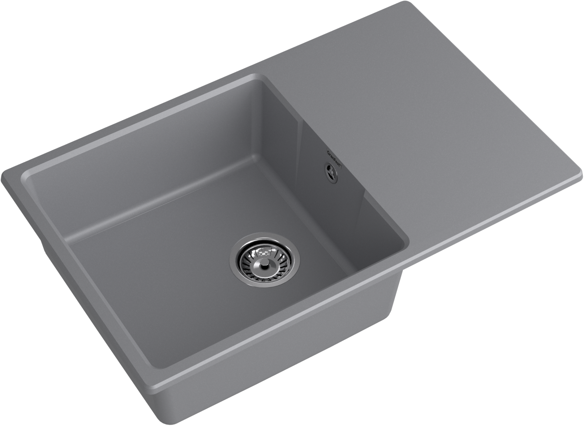 GRANFEST Мойка URBAN 678L  1-чаша+крыло 780*490мм темно-серый арт.GF-UR-