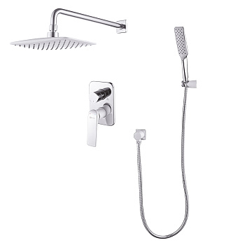 Allegro Смеситель для душа, без излива встраиваемый лейка верх.лейка р/ОД, хром/белый, LM, LM5929CW