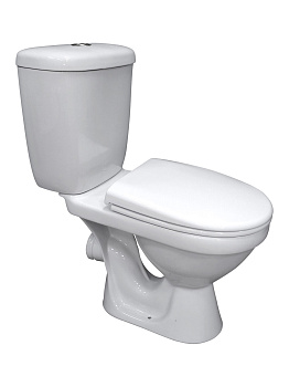 Унитаз-компакт "Баланс" (комфорт) горизонтальный выпуск, с кнопочной арматурой  и сиденьем, SANTERI