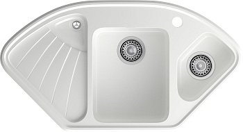 GRANFEST Мойка композит CORNER  GF-C--1040E угловая 1039*560мм   иней арт.GF-