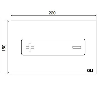 054564 Панель механ. двойная OCEANIA, нержавеющая сталь, матовый хром, OLI