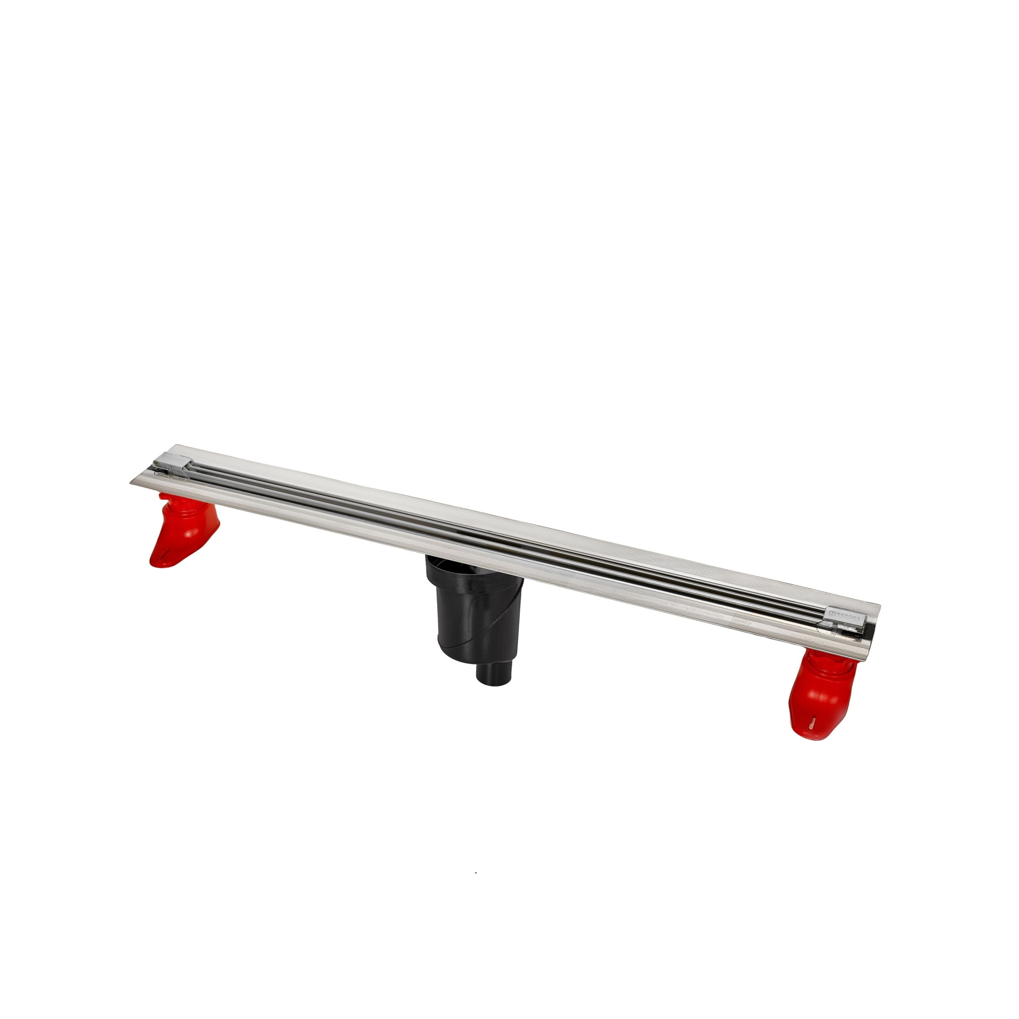 Желоб водосток SUPER Slim 600, хром глянец, S-сифон D50/105 H50 вертикальный, BERGES