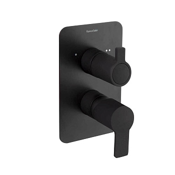 Встраиваемый смеситель для душа BLAUTHERM 941502SNM матовый черный на 2 выхода