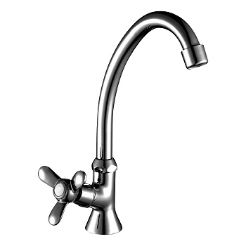 Q02 Смеситель для кухни, выс.пов.излив 135мм, р/ОД, хром, ROS, Q02-60U