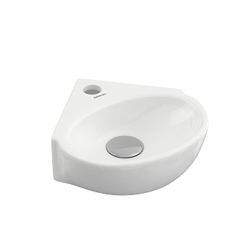 Раковина Small, накладная, 30 см, угловая, прямоугольная, белый глянец, BERGES