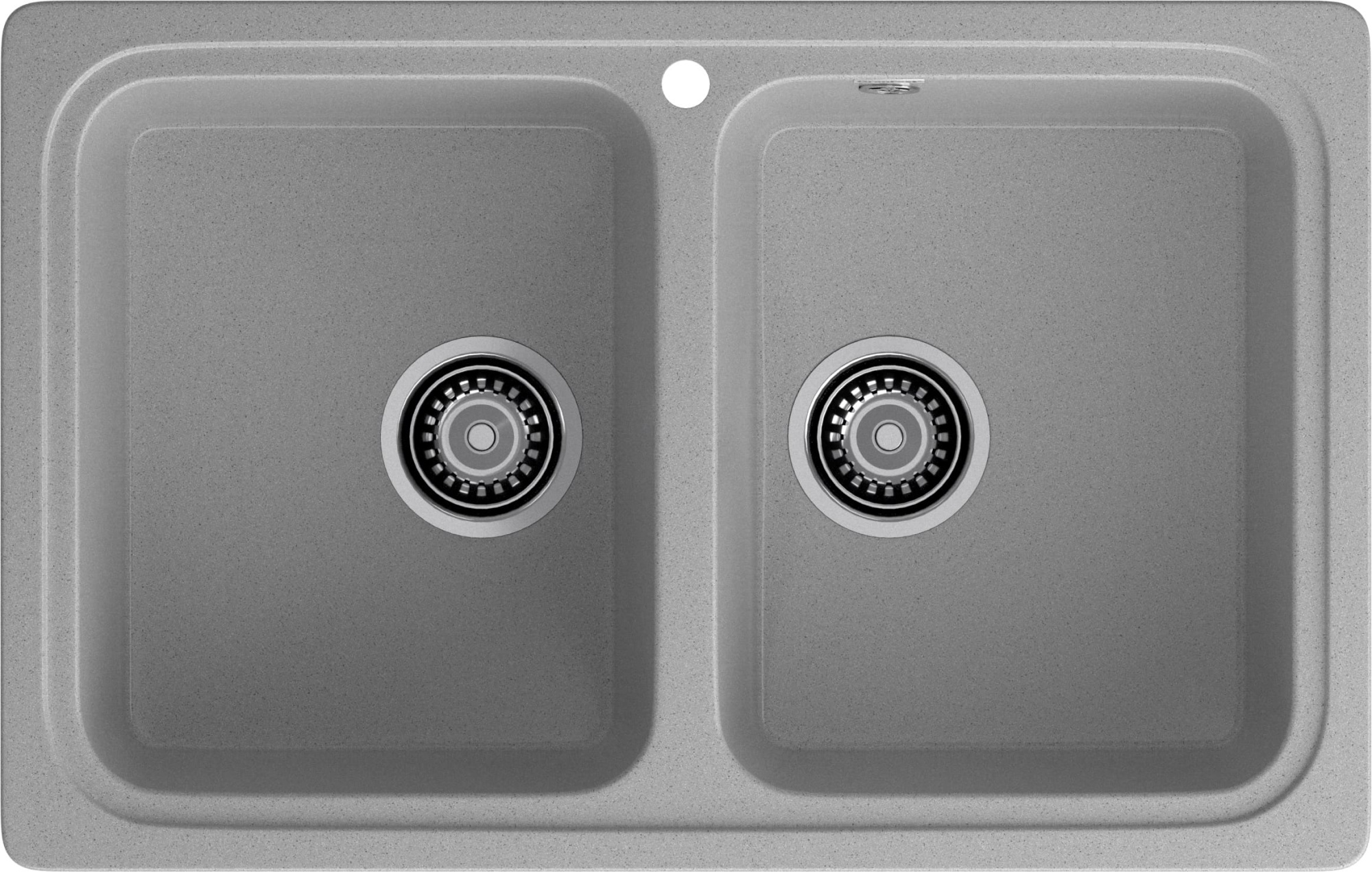 GRANFEST Мойка композит STANDART GF-S--780K  2 чаши 780*510 мм  серый арт.GF-