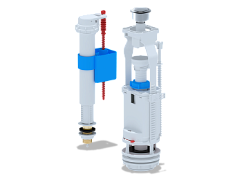 Набор с ниж. под.  1/2 латунь кнопка хром, ANI PLAST