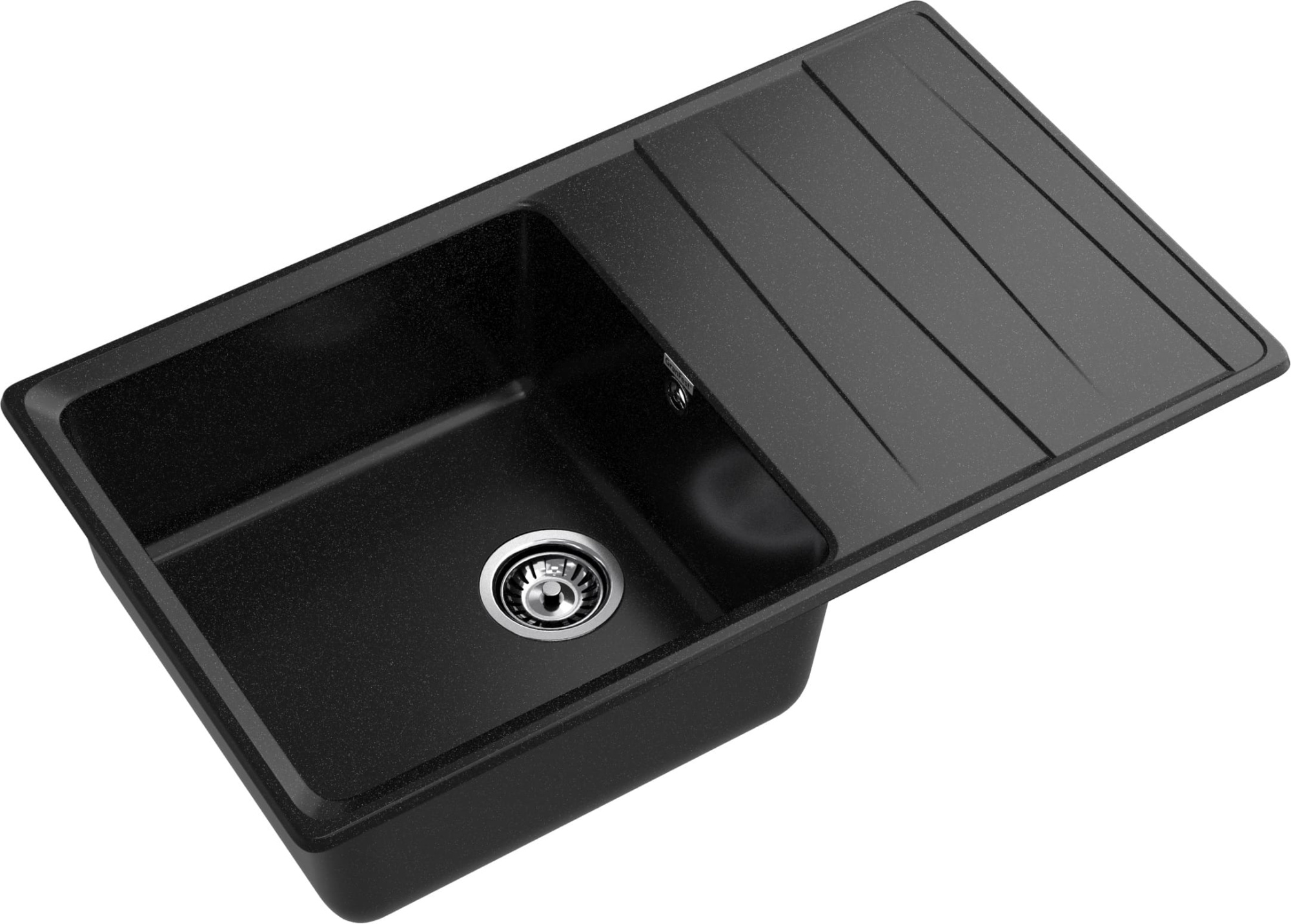 GRANFEST Мойка композит LEVEL, GF-LV-860L, чаш+кр 860*500, черный