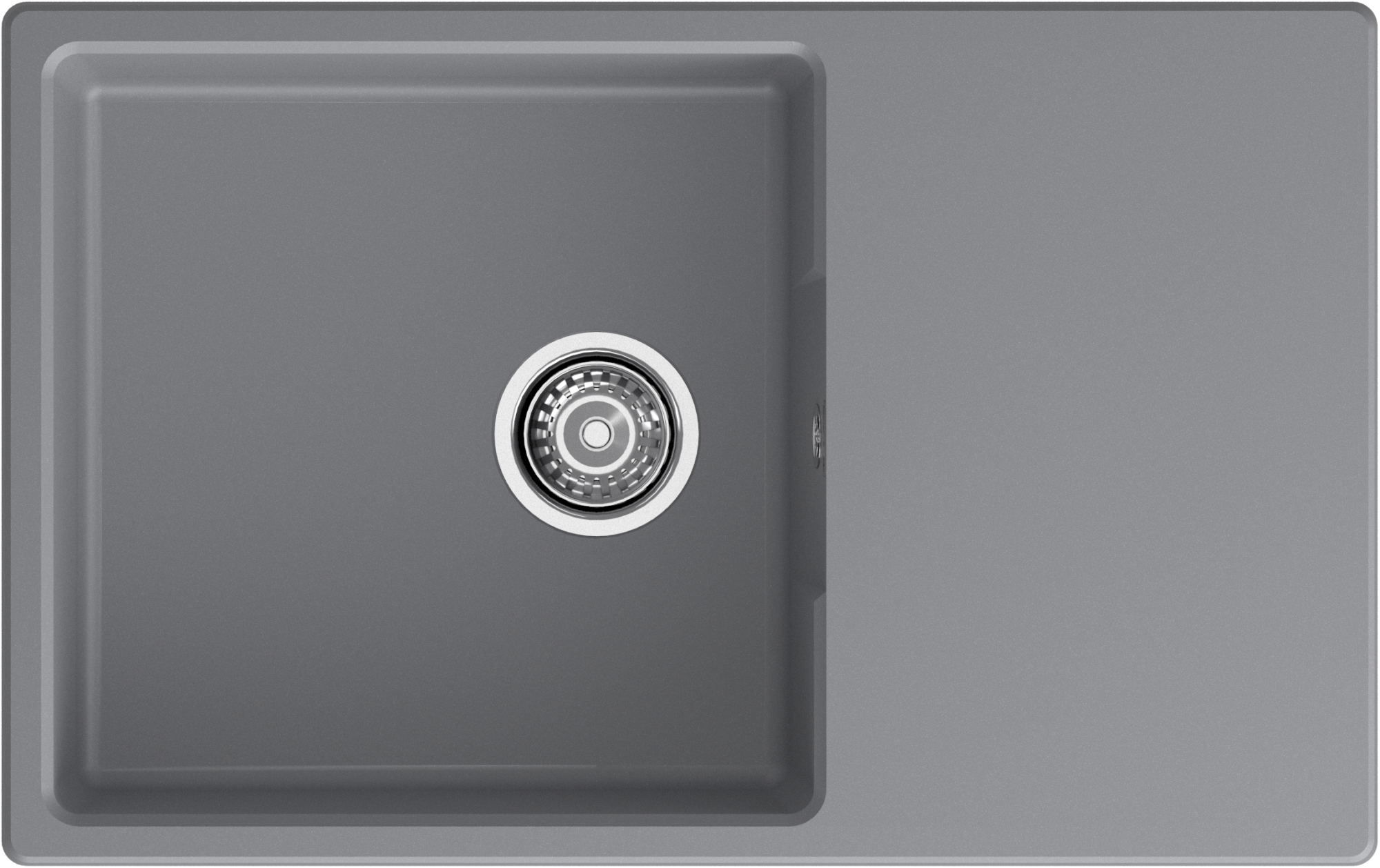 GRANFEST Мойка URBAN 678L  1-чаша+крыло 780*490мм темно-серый арт.GF-UR-