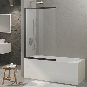 Душевая шторка RIVER S Slider Black 980, BERGES