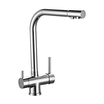 Z40 Смеситель для кухни, выс.пов.излив 292мм фильтр воды(к/40),  р/ОД, хром, ROS, Z40-25