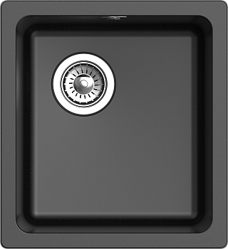 RIVELATO Мойка BERKANA 35 подст.монтаж 1-чаш 415*455 nero арт.