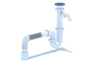 Сифон Ани 1 1/2"*40 прямоточный с отв ст.м. с г/т 40х50, ANI PLAST