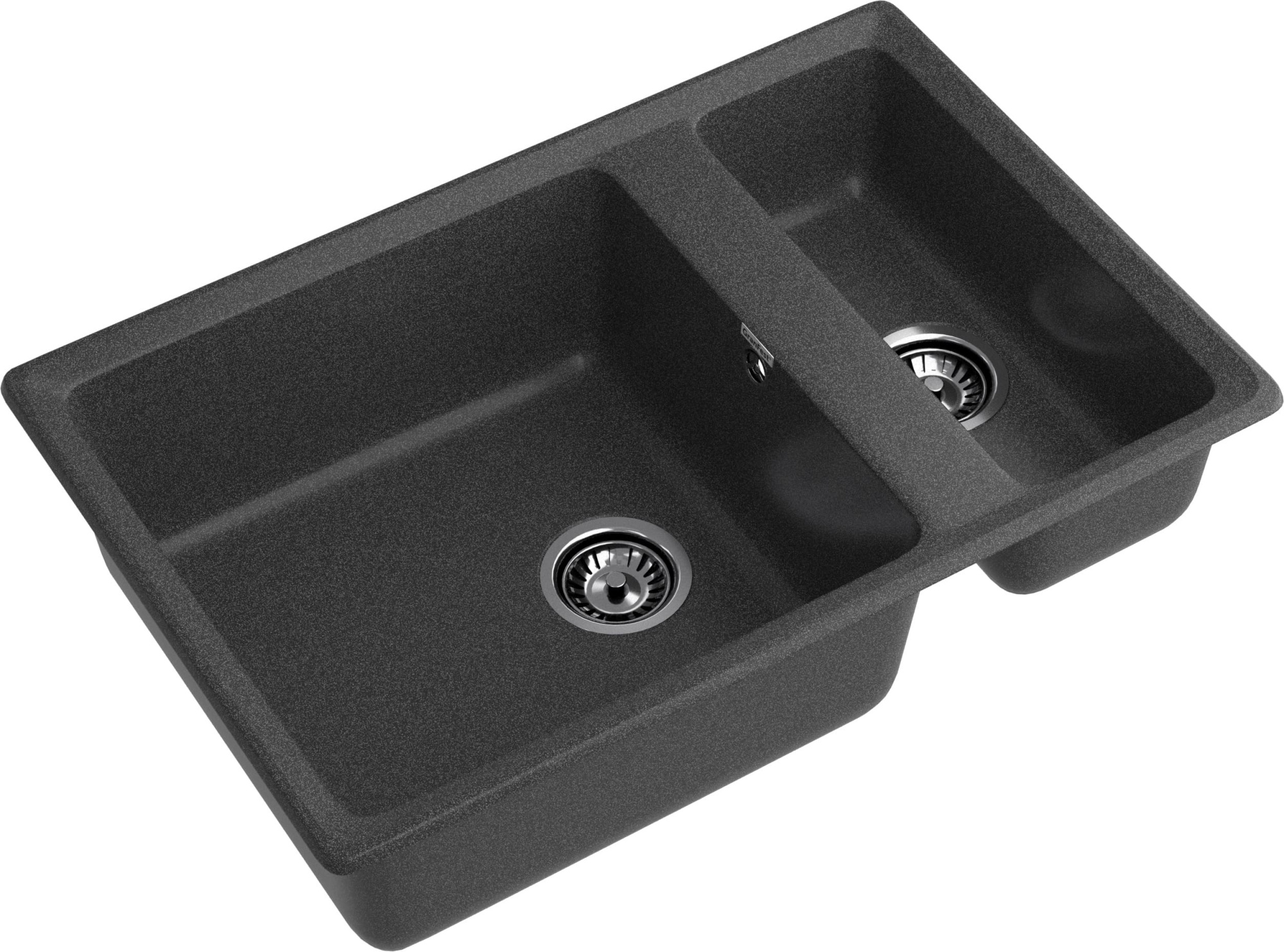 GRANFEST Мойка композит LEVEL, GF-LV-760K, 1.5-чаши 760*500, графит
