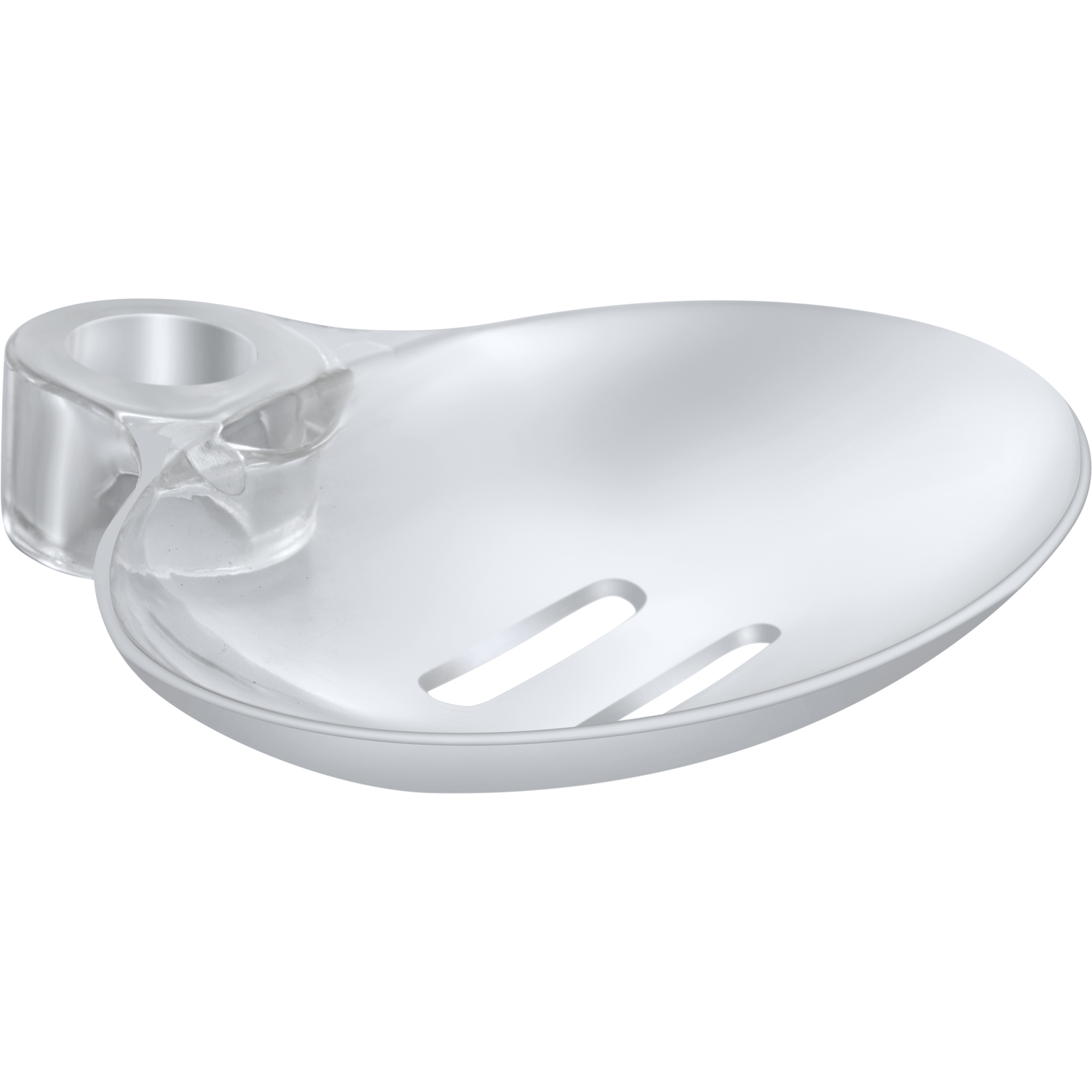 Мыльница СЛАВЕН СЛ-ЗП-052 на душевую штангу 19 мм, пластиковая прозрачная