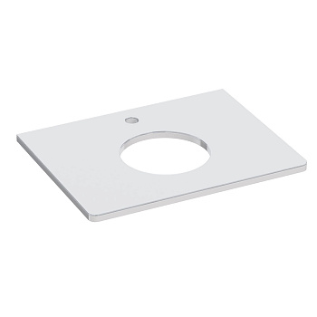 Столешница OLIVIA 65см под 1 раковину из стекла, цвет: Белый